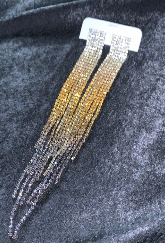 Ombré Rhinestone gold black and silver