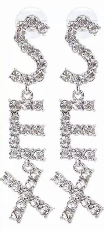 Rhinestone SEX EARRINGS